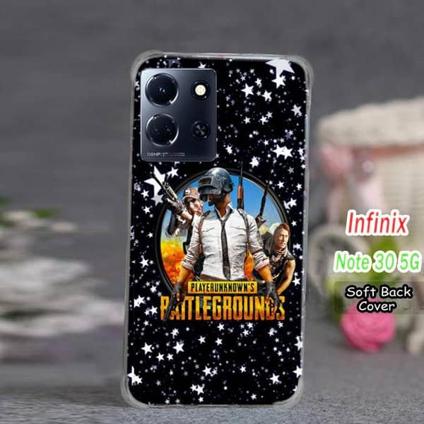 Infinix Note 30 5G Back Cover with PUBG Design – Soft Silicone Case