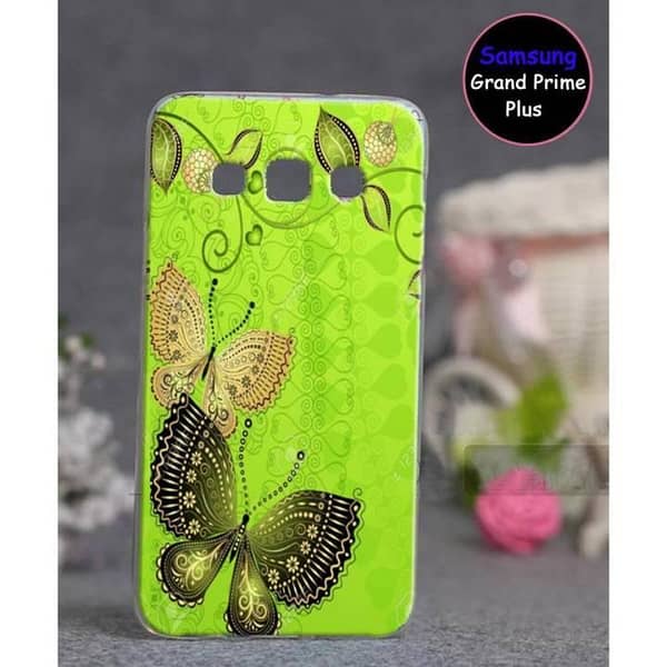 Samsung Grand Prime Plus Back Cover - Butterfly Pattern Soft Silicone Case