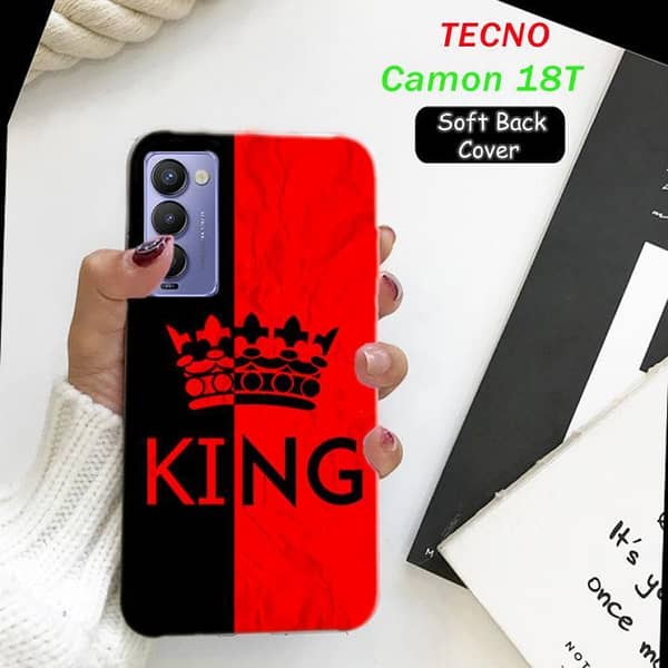 Tecno Camon 18T Back Cover — King Design Soft Silicone Case