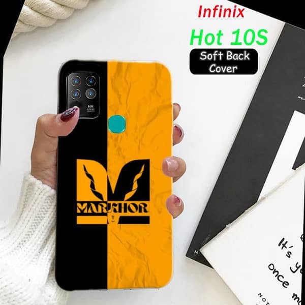 Infinix Hot 10S Back Cover with Markhor Design Silicone Case