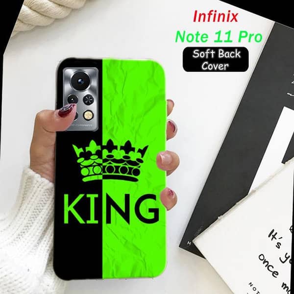 Infinix Note 11 Pro Back Cover – King Design Soft Silicone Case