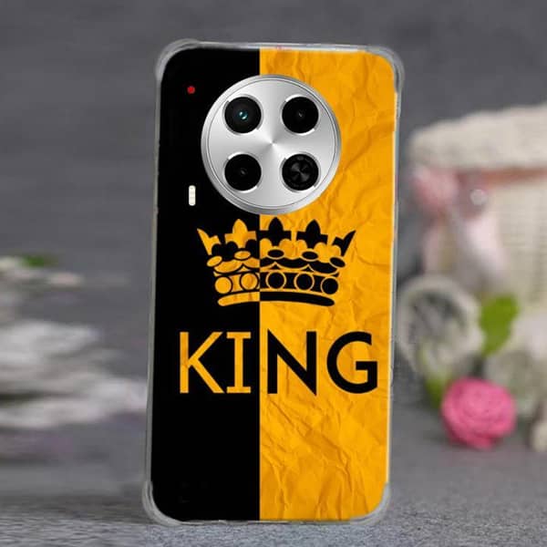 Tecno Camon 30 Soft Yellow Back Cover with Digital Print Design, Soft Silicone Case