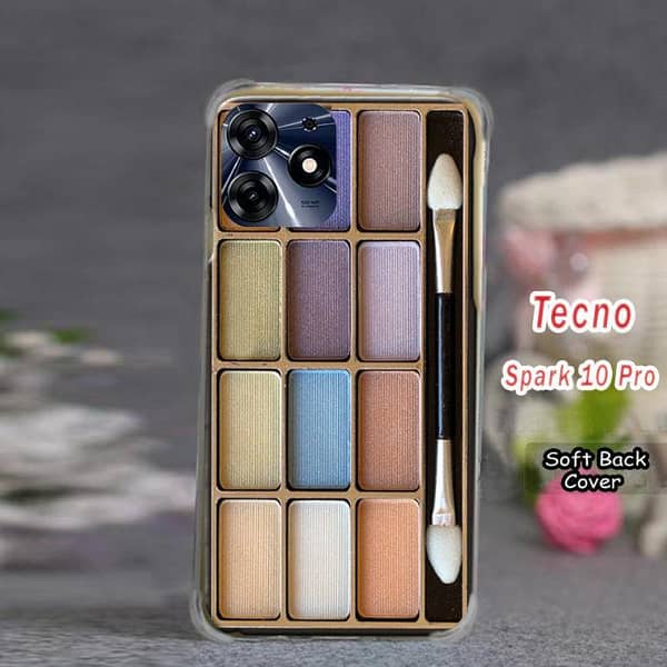Tecno Spark 10 Pro Back Cover - Makeup Design Soft Silicone Case