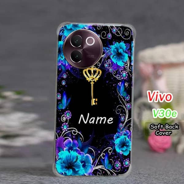 Vivo V30E Back Cover with Your Name Design — Soft Silicone Case
