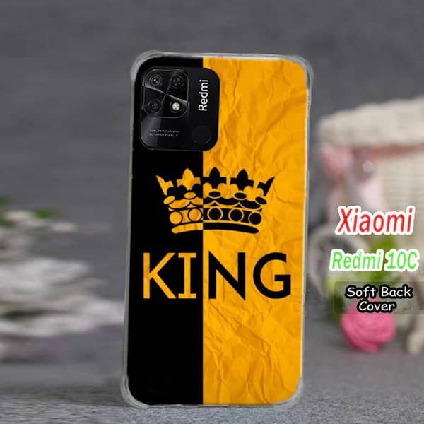 Xiaomi Redmi 10C Back Cover: King Design Soft Silicone Case