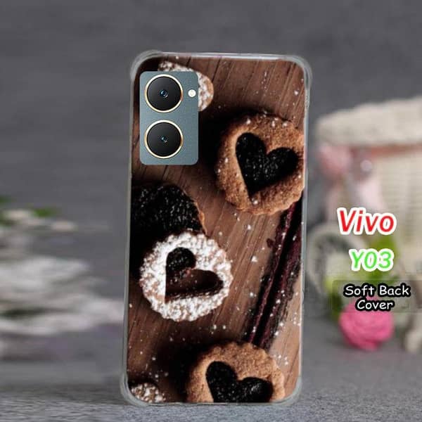 Vivo Y03 Back Cover: Chocolate Design Soft Silicone Case