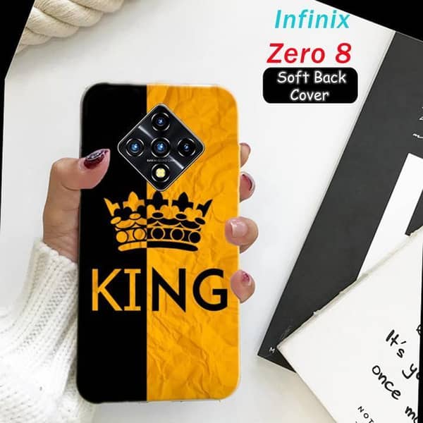 Infinix Zero 8 Back Cover: King Design Soft Silicone Case