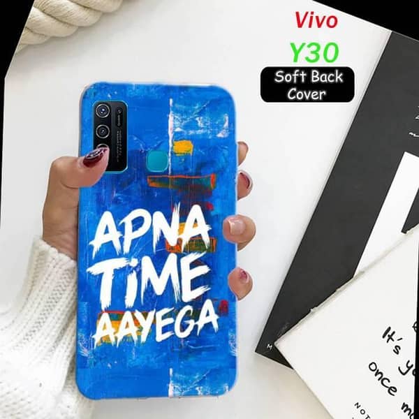 Vivo Y30 Back Cover - Apna Time Aayega Soft Silicone Case