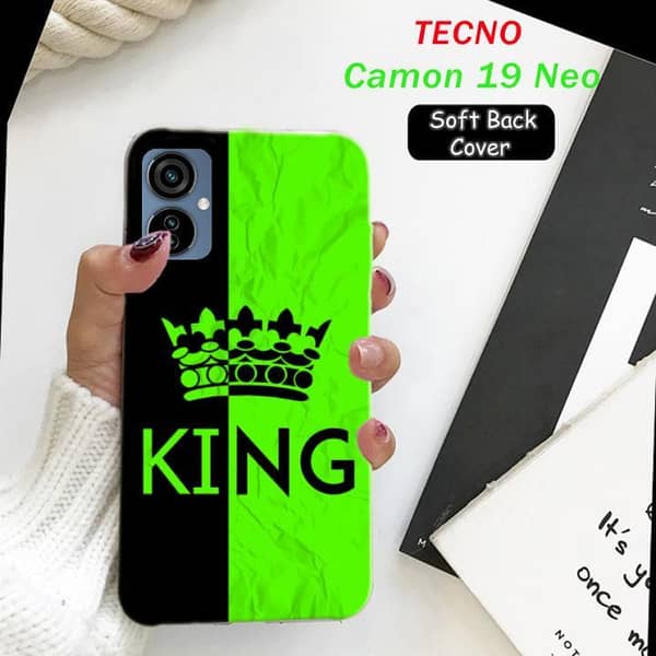 Tecno Camon 19 Neo Back Cover with King Design – Soft Silicone Case