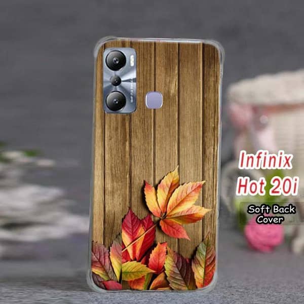 Infinix Hot 20I Wood Design Soft Silicone Back Cover