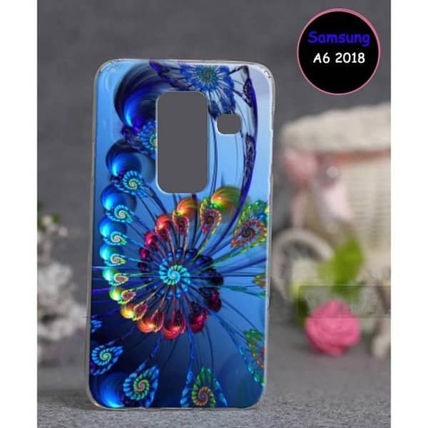 Samsung A6 (2018) Back Cover: Floral Design Soft Silicone Case