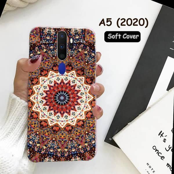 Oppo A5 2020 Floral Design Soft Silicone Back Cover