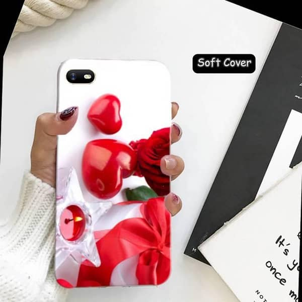 Oppo A1K Back Cover - Love Design Soft Silicone Case