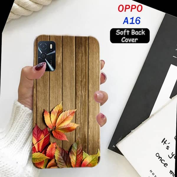 Oppo A16 Soft Silicone Back Cover with Print Design