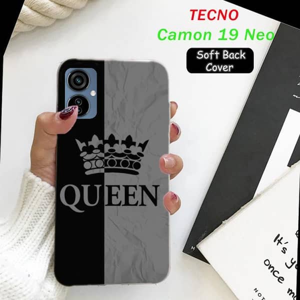 Tecno Camon 19 Neo Grey Design Soft Silicone Back Cover