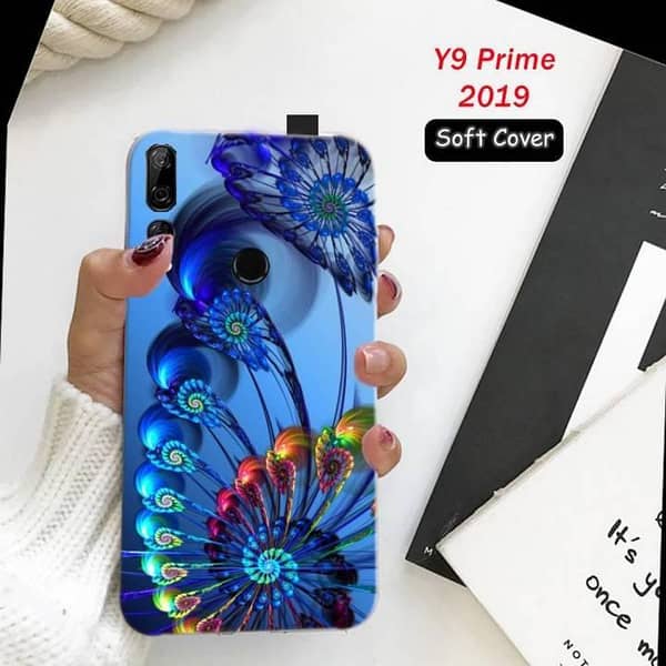Huawei Y9 Prime 2019 Back Cover: Floral Design Soft Silicone Case