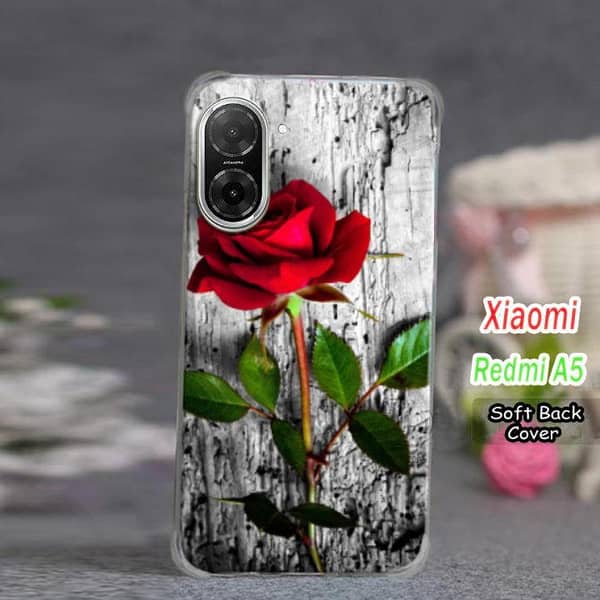 Xiaomi Redmi A5 Back Cover - Rose Design Soft Silicone Case