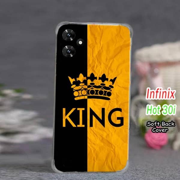 Infinix Hot 30I Back Cover — King Design Soft Silicone Case