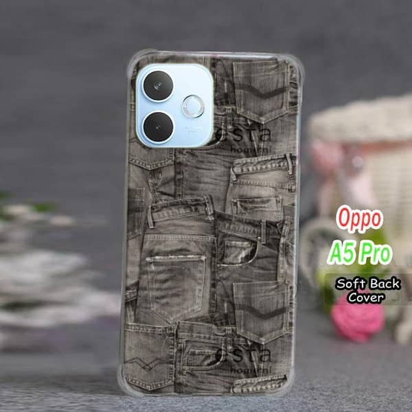 Oppo A5 Pro Back Cover – Jeans Design Soft Silicone Case