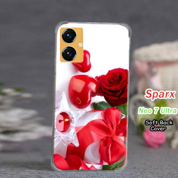 Sparx Neo 7 Ultra Back Cover - Love Design Soft Silicone Case
