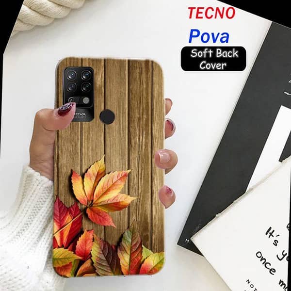 Tecno Pova Print Design Soft Silicone Back Cover