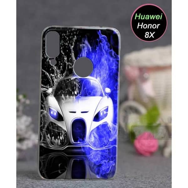 Huawei Honor 8X Soft Silicone Back Cover with Car Design