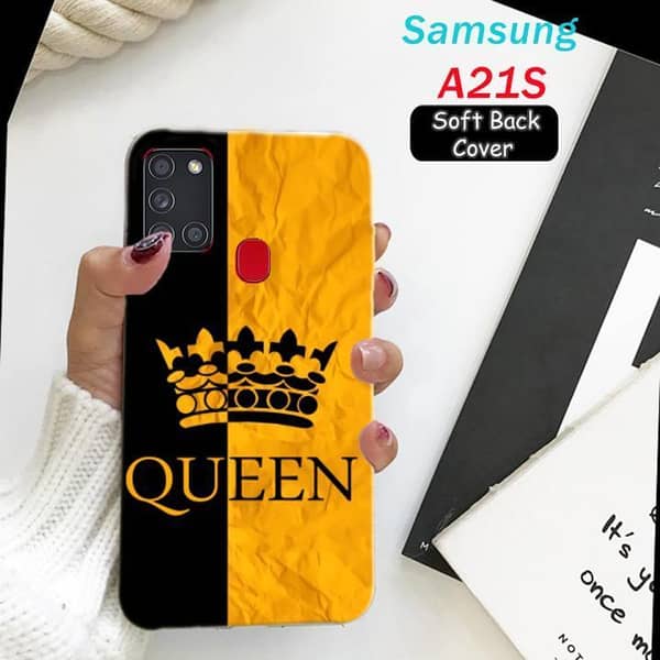Queen Design Soft Silicone Back Cover for Samsung A21S