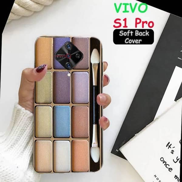 Vivo S1 Pro Back Cover: Makeup Design Soft Silicone Case