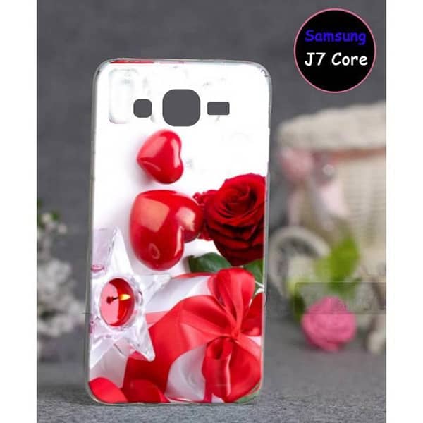 Samsung J7 Core Back Cover: Love Design Soft Silicone Case
