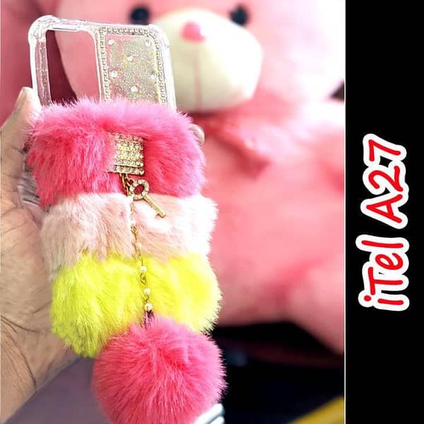 Itel A27 Back Cover: Ladies Fancy Light Multicolor Silicone Case