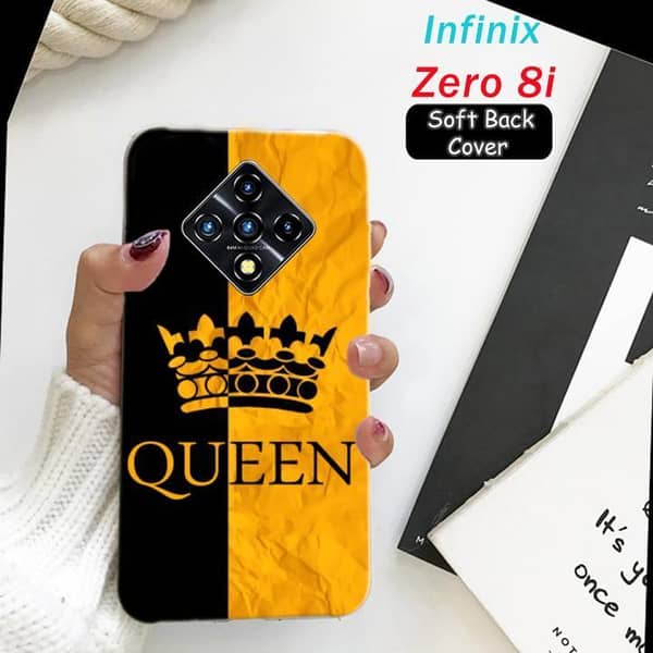 Infinix Zero 8I Back Cover - Queen Design Soft Silicone Case