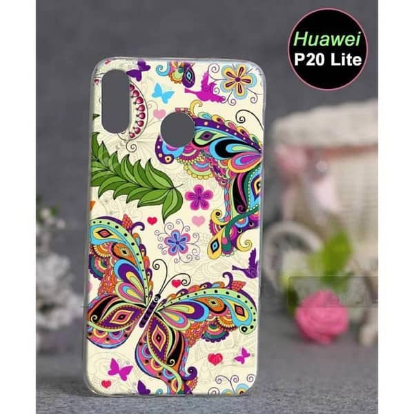 Huawei P20 Lite Back Cover – Butterfly Design Soft Silicone Case