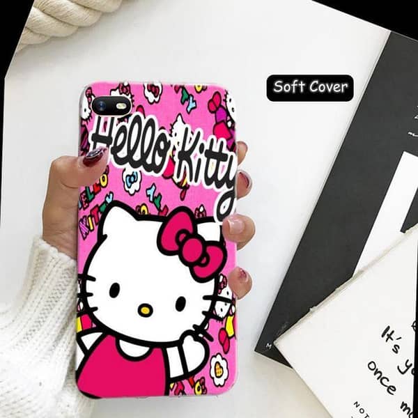 Oppo A1K Back Cover with Hello Kitty Design Soft Silicone Case