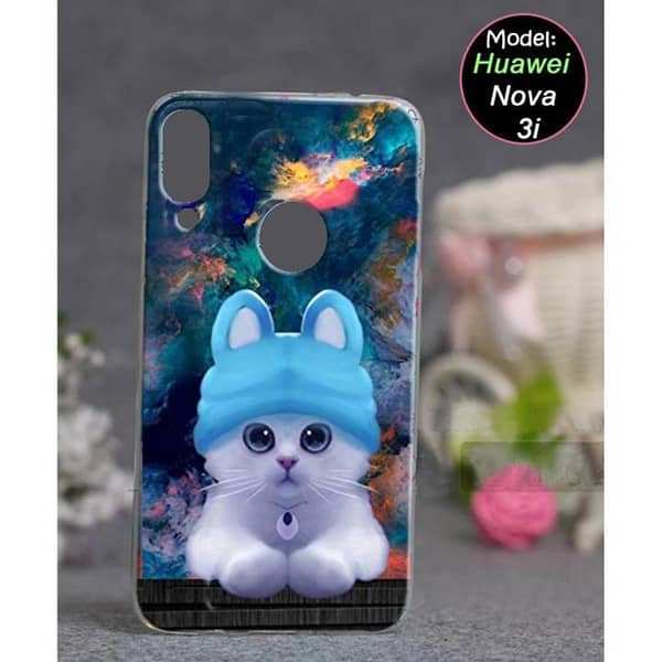 Huawei Honor 8X Back Cover: Cat Design Soft Silicone Case