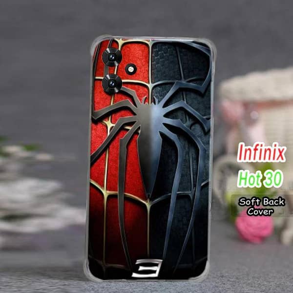 Infinix Hot 30 Back Cover with Spider-Man Design — Soft Silicone Case