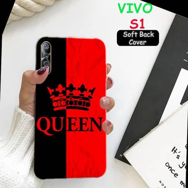 Vivo S1 Back Cover - Queen Design Soft Silicone Case