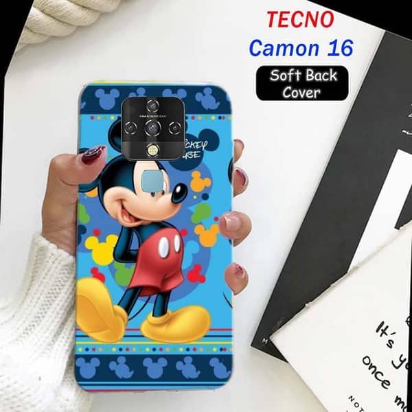 Tecno Camon 16 Back Cover – Mickey Mouse Soft Silicone Case