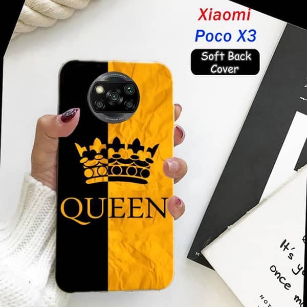 Xiaomi Poco X3 Back Cover: Soft Silicone Case with Queen Print