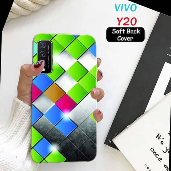 Vivo Y20 Floral Design Soft Silicone Back Cover