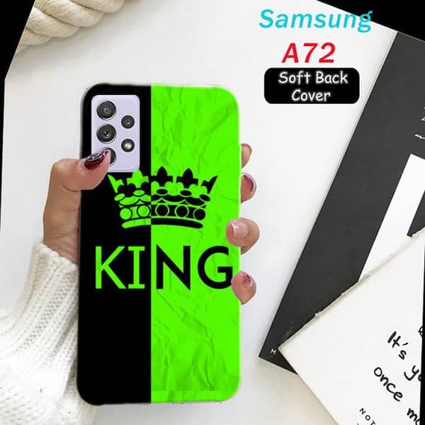 Samsung A72 Back Cover by King Design: Soft Silicone Case