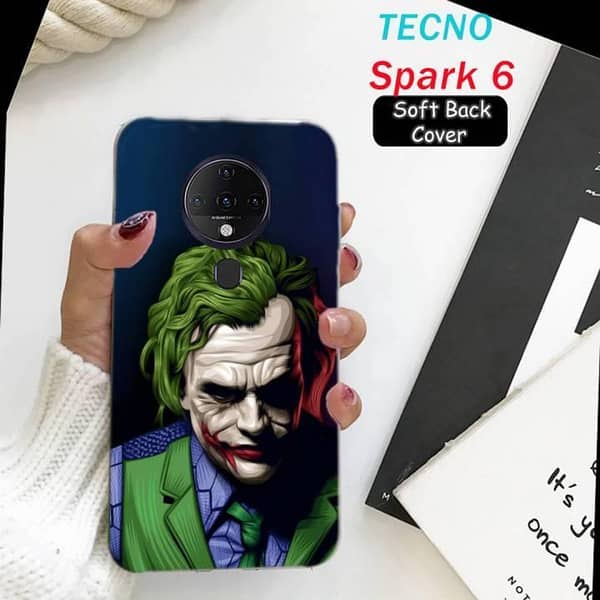 Tecno Spark 6 Back Cover – Joker Design Soft Silicone Case