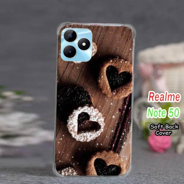 Realme Note 50 Back Cover – Chocolate Design Soft Silicone Case