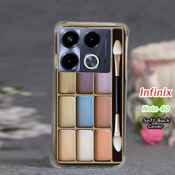 Infinix Note 40 Back Cover: Soft Silicone Case with Makeup Design