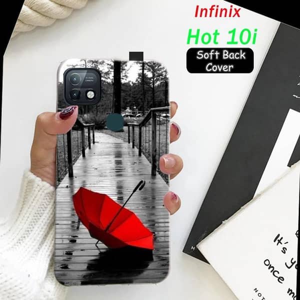 Infinix Hot 10i Back Cover – Rain Design Soft Silicone Case