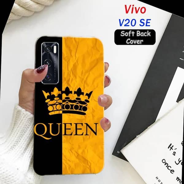 Vivo V20 Se Back Cover — Queen Design Soft Silicone Case