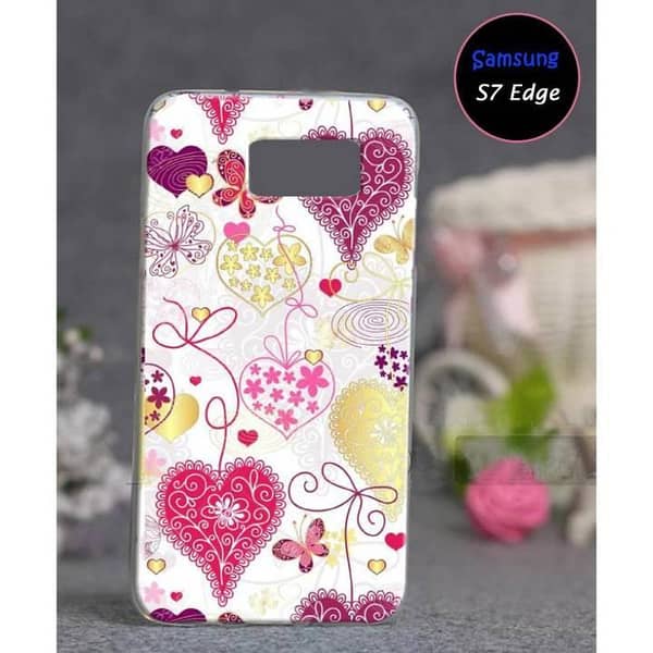 Samsung S7 Edge Back Cover: Love Design Soft Silicone Case