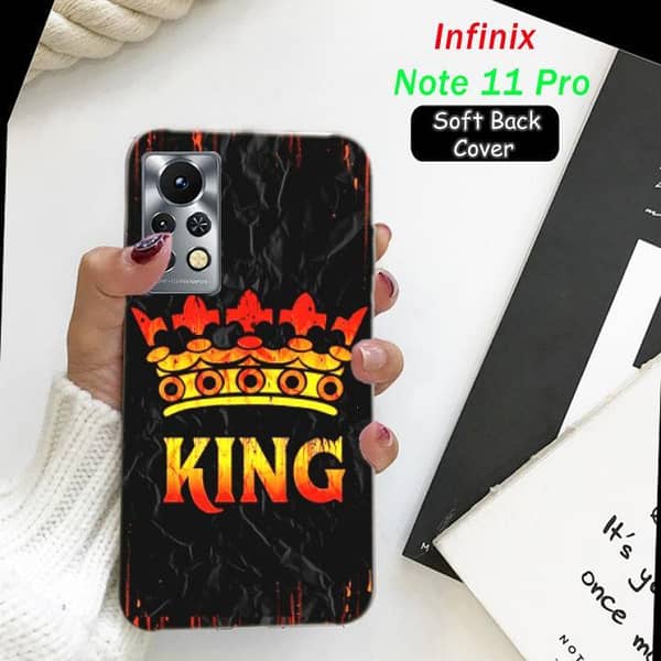 Infinix Note 11 Pro Back Cover - Soft Silicone Case with Boys Print