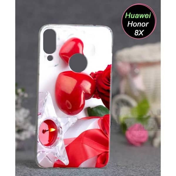 Huawei Honor 8X Back Cover | Love Design Soft Silicone Case