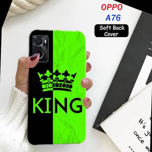 Oppo A76 Back Cover: King Design Soft Silicone Case