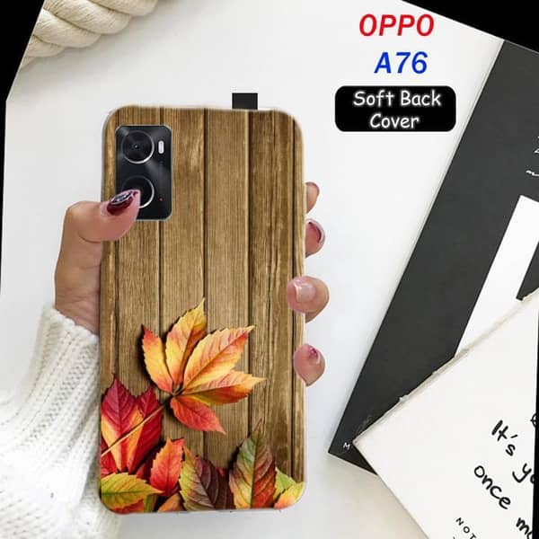 Oppo A76 Print Design Soft Silicone Back Cover